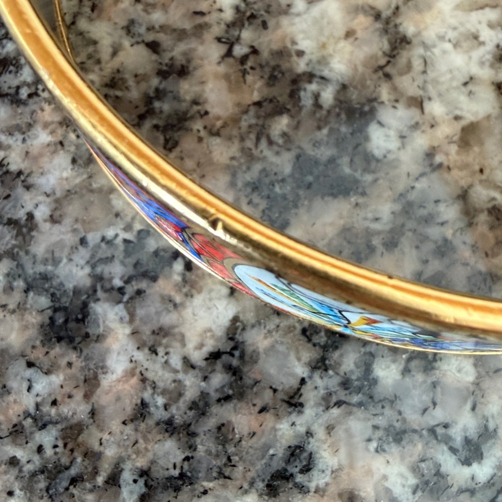 Hermes Feux D’artifice Vintage Enamel Bangle - Picture 10 of 13